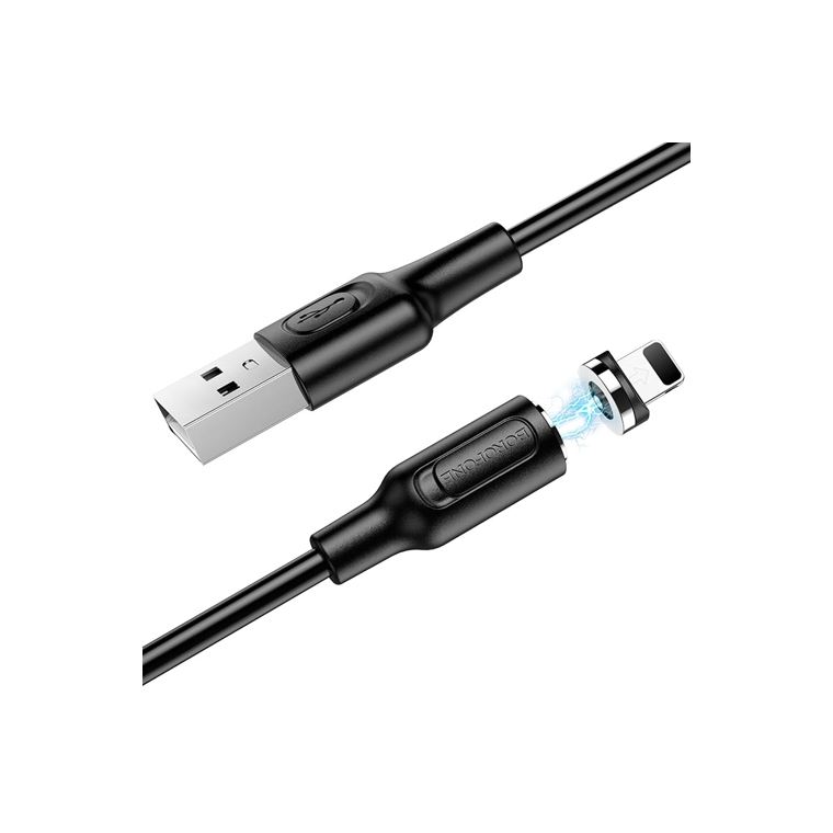 Кабель USB 2.0 A ->  Lightning(iPHONE) , 1.0 м, магнитный коннектор, ток 2.4А