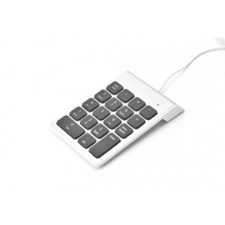Клавиатура дополнительная цифровая  USB KS-IS KS-343S, серебристая