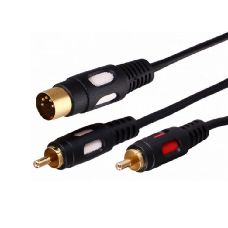   DIN 5 pin <-> 2x RCA, 1.5, ,   