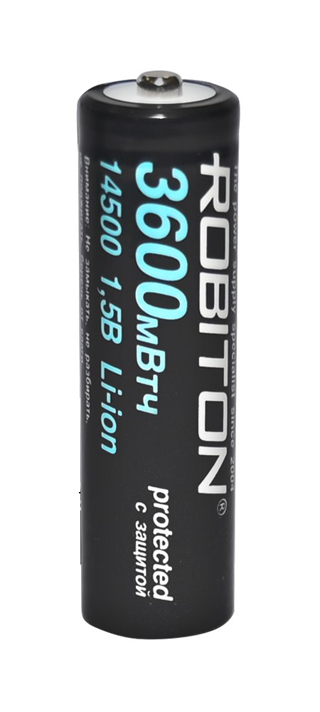 ����������� (AA) 2200 mAh (3600 mWh), 1.5� LiOn  ROBITON