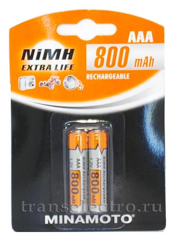 Аккумулятор R03 (ААA) 800 mAh, MINAMOTO Аккумулятор R03 (ААA) 800 mAh, MINAMOTO