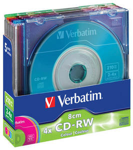 CD-RW мини диск 2-4x 210 Мб Verbatim, miniSlim box