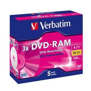 DVD-RAM диск 3х VERBATIM 4.7 Гб, без катриджа, коробка