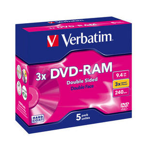DVD-RAM диск 3x VERBATIM 9.4 Гб в картридже