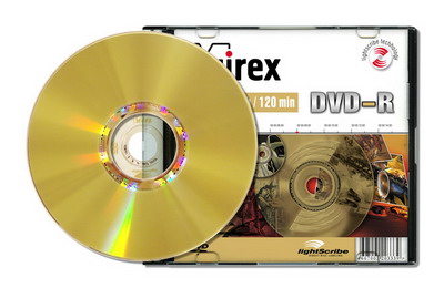 DVD-R диск 16х MIREX 4.7 Гб, LightScribe, SlimBox