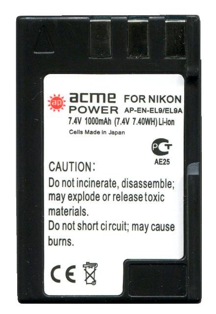 Аккумулятор NIKON EN-EL19  (AcmePower)