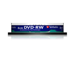 DVD-RW мини/mini (8 см) диск VERBATIM printable 1.4 Gb CakeBox