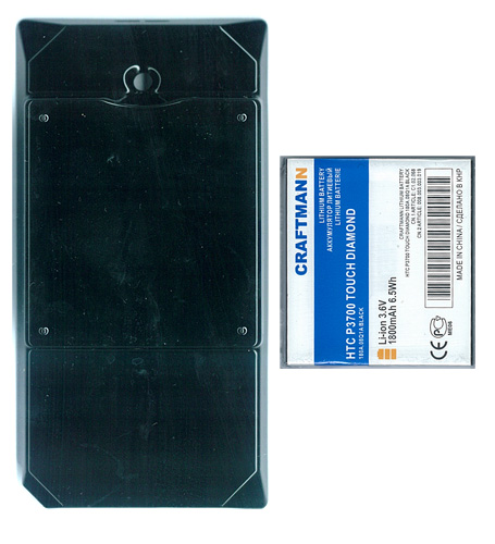 Аккумулятор HTC P3700 (TOUCH DIAMOND) увеличенной емкости [DIAM 160++], 1800 mAh  CRAFTMANN