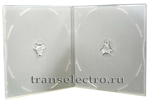Коробка для DVD-диска HALF 5 mm на 2 диска ''квадрат'' (полупрозрачная) глянцевая