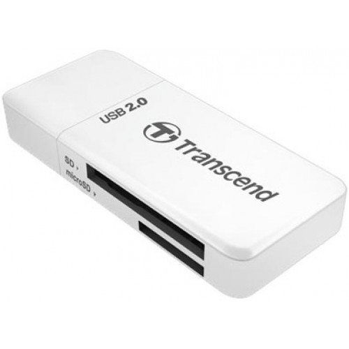 Устройство чтения-записи карт памяти (ридер) P5 >>USB 2.0 Transcend, белый