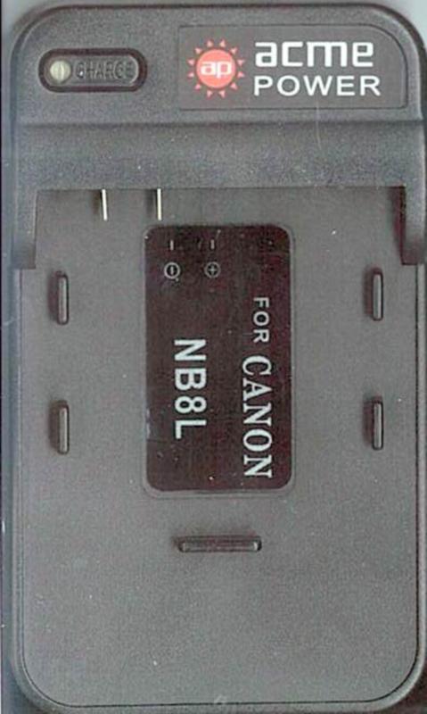 Зарядное устройство  AcmePower CH-P1640 (NB-8L) 220В / 12В для аккумулятора CANON NB-8L