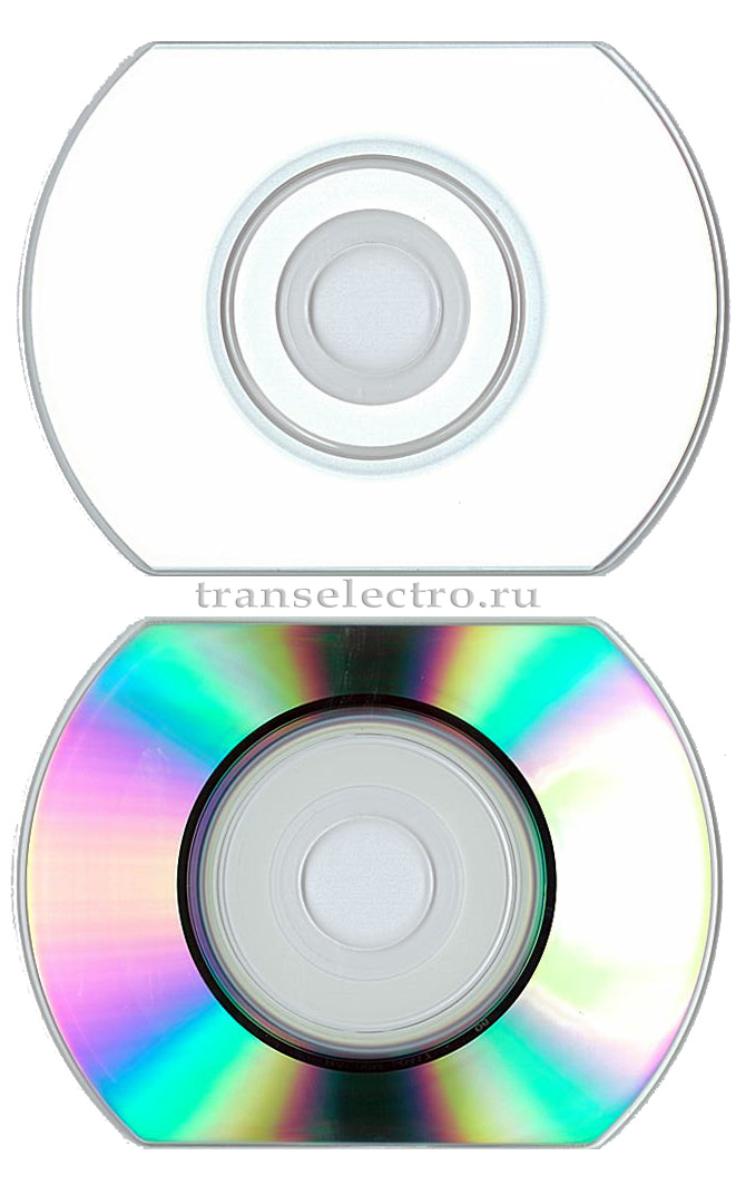 CD-R диск-визитка закругленная RITEK printable (с поверхностью для печати) D80h61