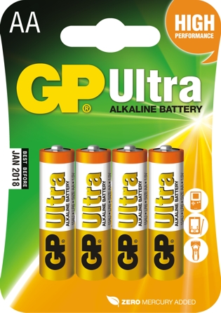 Батарейка щелочная AA (LR06) GP ''Ultra Alkaline''