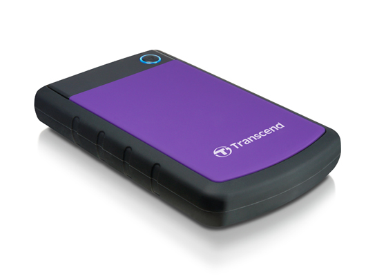 Внешний 2.5'' USB 3.0 жесткий диск 1000 Гб (1 Тб) Transcend обрезиненный ударопрочный  фиолетовый